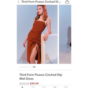 Third Form Picasso Cinched Slip MIDI Dress